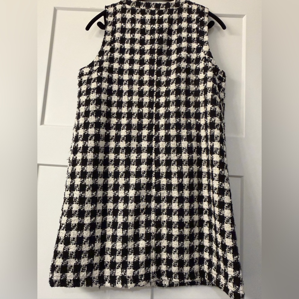 New Chic and Classic Reformation Tropez Tweed Shift Dress Black Checkered - Picture 9 of 11